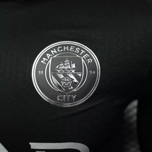 Manchester City 2025/26 Away Player Version Long Sleeve Soccer Jersey – Men