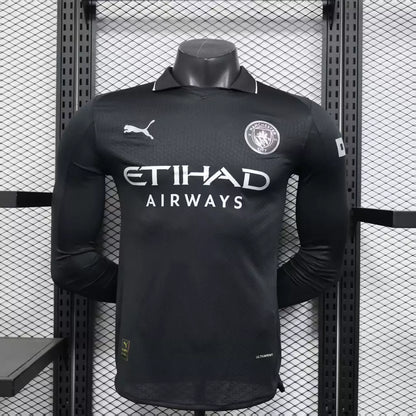 Manchester City 2025/26 Away Player Version Long Sleeve Soccer Jersey – Men