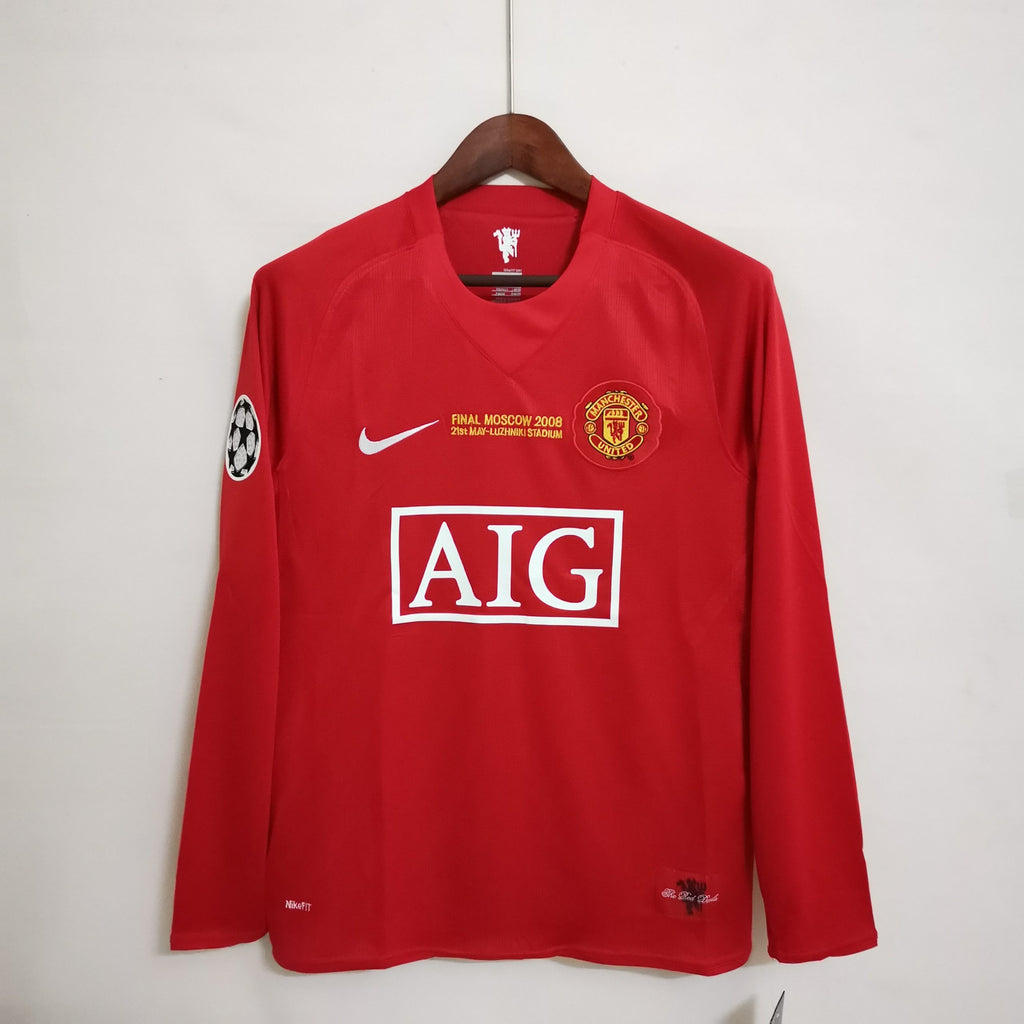 Manchester United Home Retro Long Sleeve Jersey 2008 – Ronaldo #7 – Fan Version